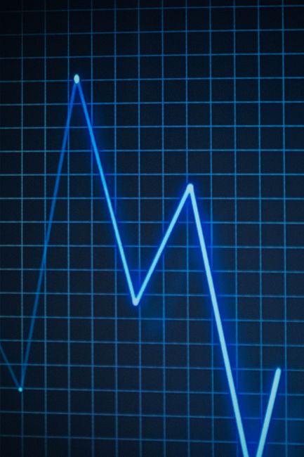 Neoonvärvides tõusev joondiagramm