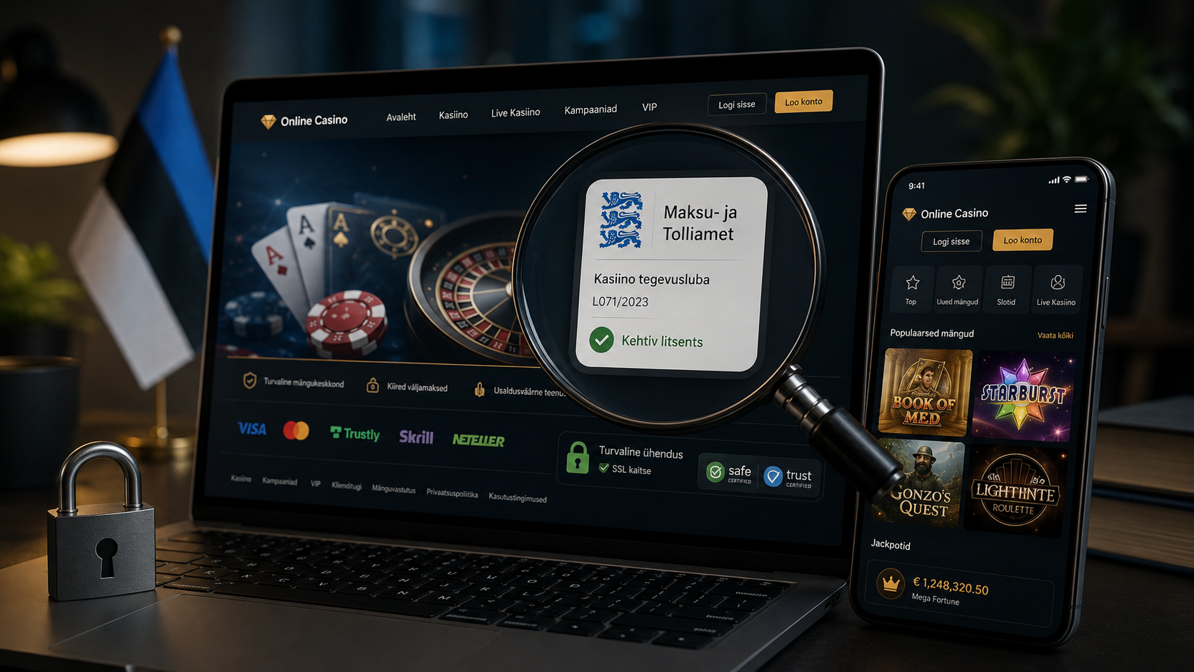 Kuidas kontrollida online kasiino litsentsi ja tegevusluba Eestis