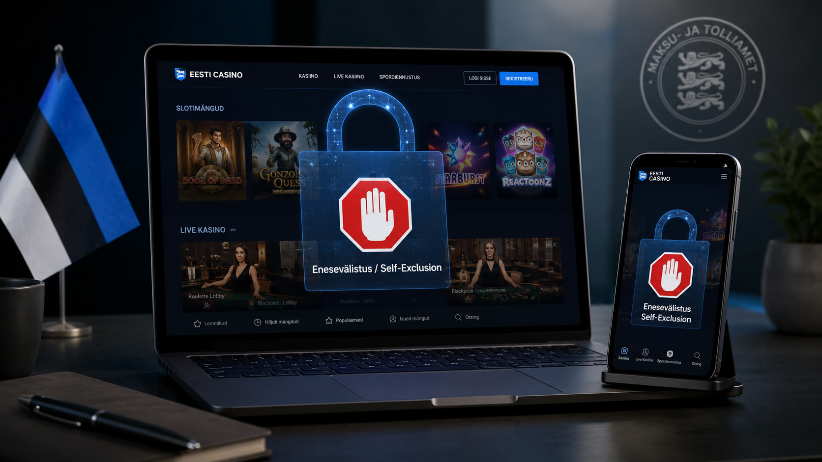 Kuidas teha enesevälistust online kasiinodes Eestis ametlikult ja turvaliselt