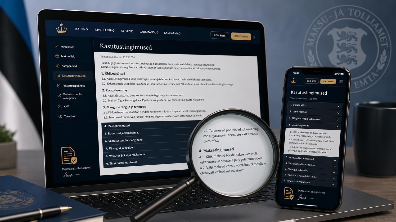 Kuidas lugeda ja mõista online kasiino kasutustingimusi ja reegleid Eestis