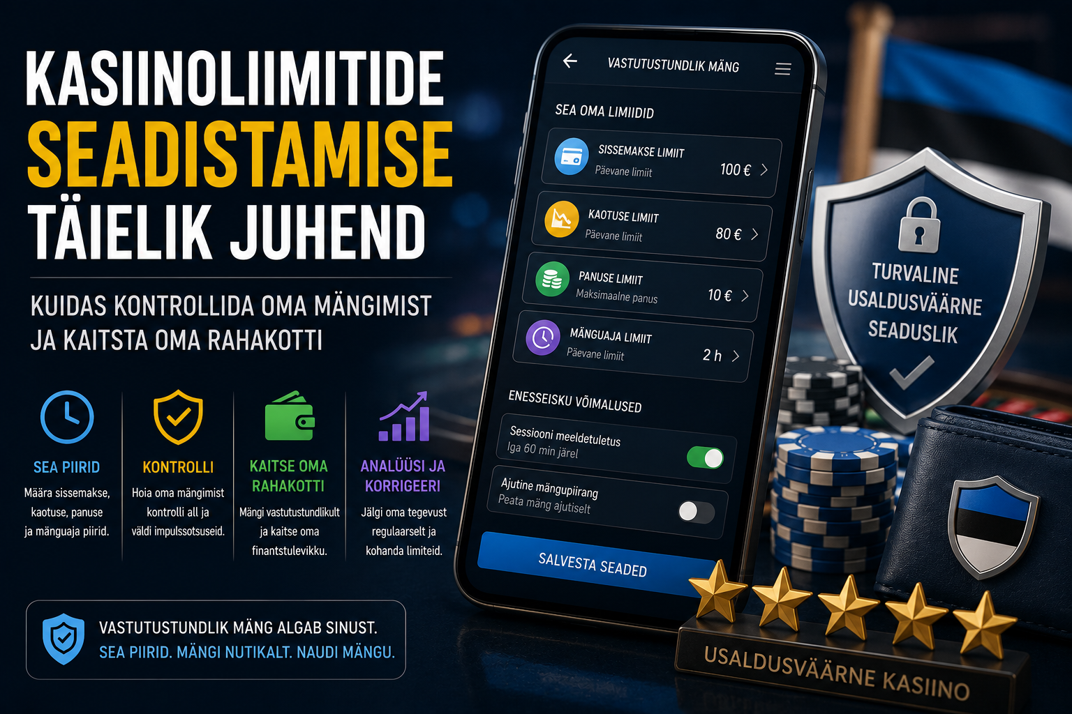 Kasiinolimiitide seadistamise täielik juhend: Kuidas kontrollida oma mängimist ja kaitsta oma rahakotti