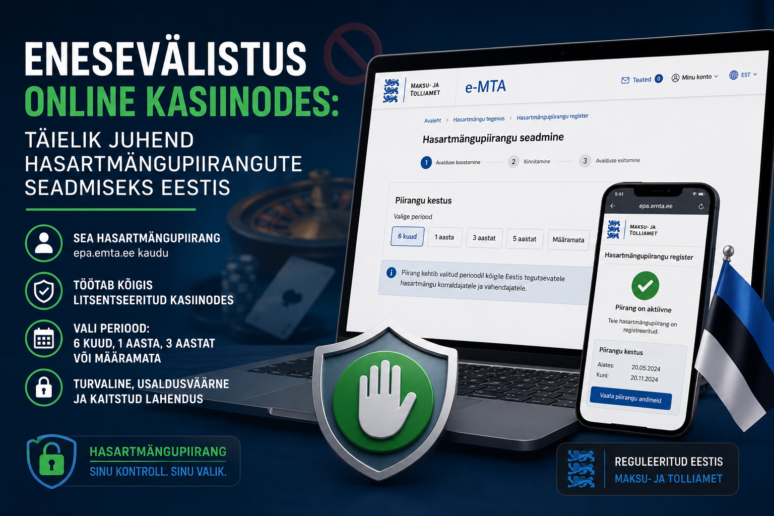 Enesevälistus online kasiinodes: Täielik juhend hasartmängupiirangute seadmiseks Eestis