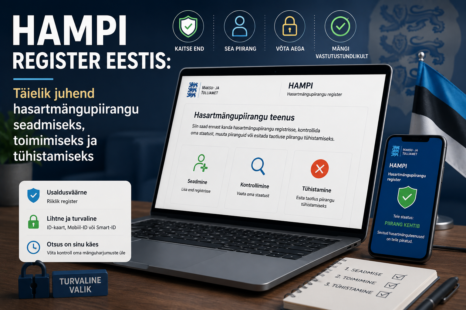 HAMPI register Eestis: Täielik juhend hasartmängupiirangu seadmiseks, toimimiseks ja tühistamiseks